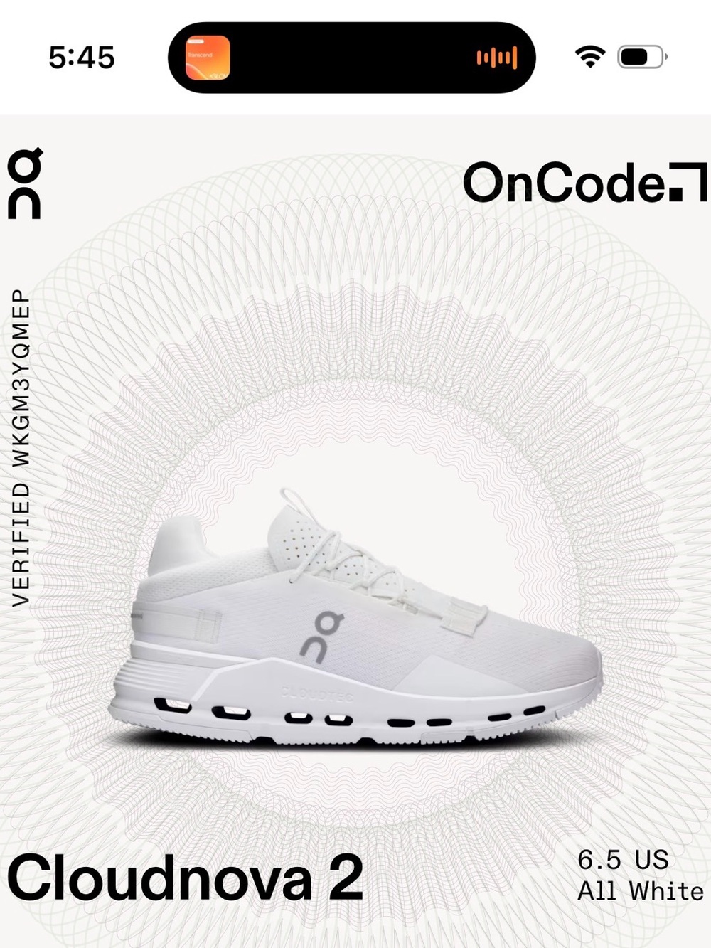 On Running Cloudnova 2 Running Shoes — All White